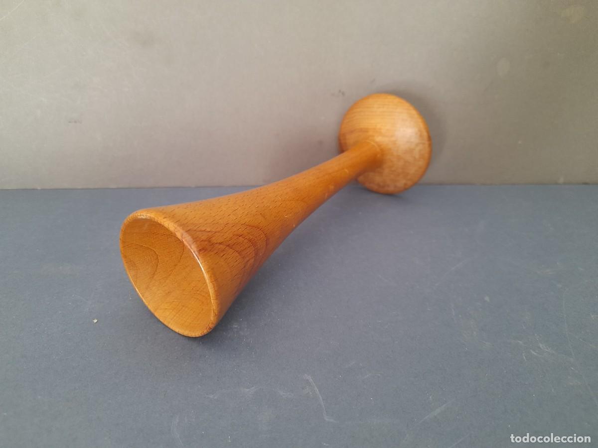 Antig&uuml;edades: antiguo estetoscopio de pinard, desmontable con rosca, de madera, 16cm aprox