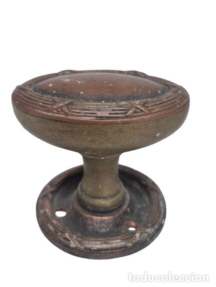 Antig&uuml;edades: Antiguo Pomo de Puerta, Art Dec&oacute; - Bronce Cincelado - A&ntilde;os 20