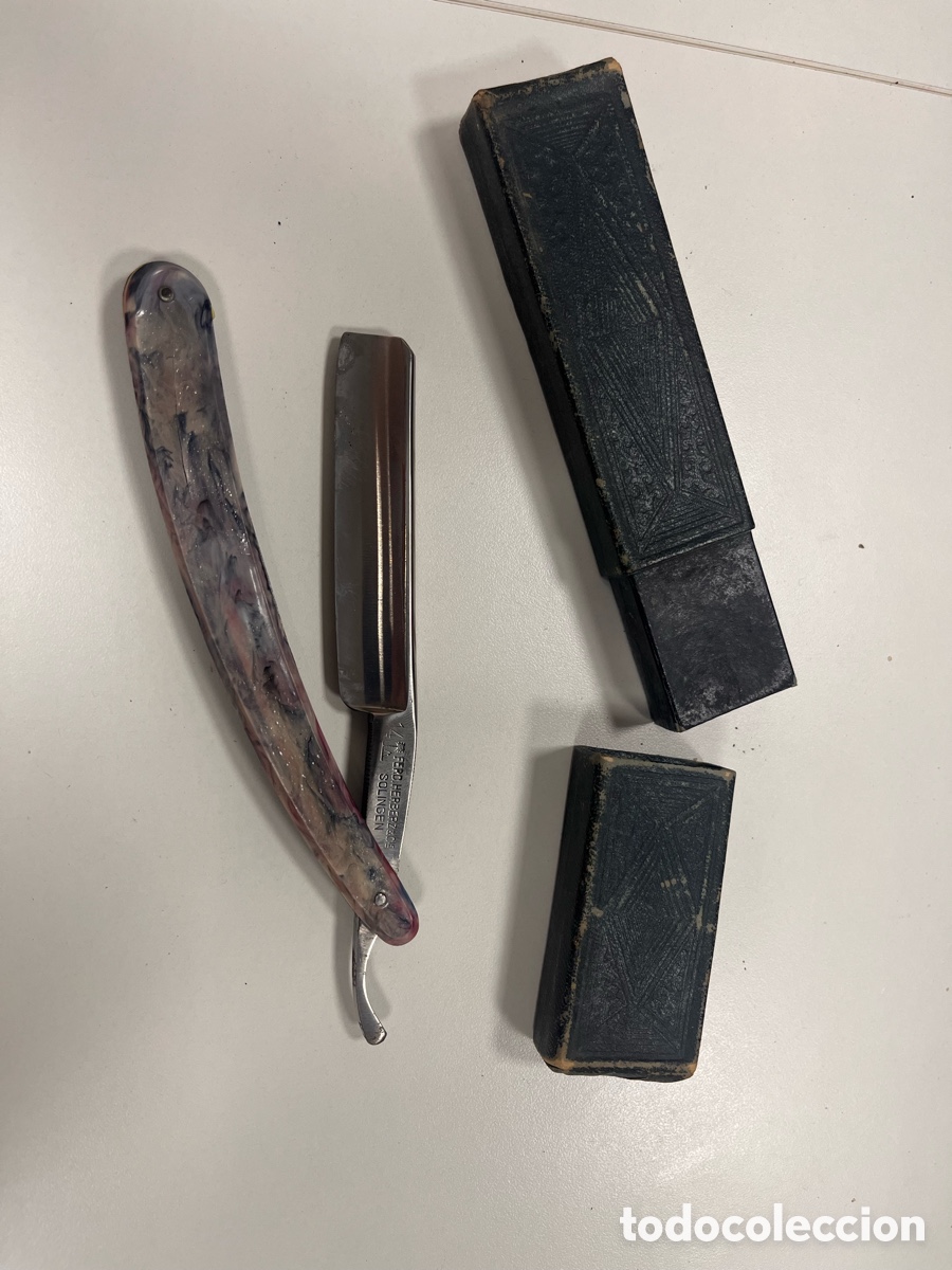 Antig&uuml;edades: Antigua navaja de afeitar 14 ferd. Herberz solingen 15mm