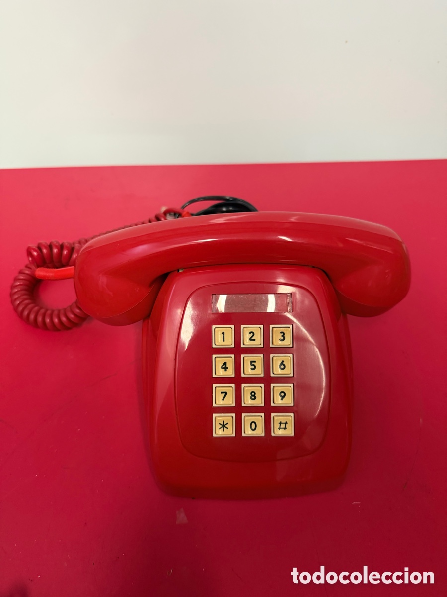 Tel&eacute;fonos: Tel&eacute;fono vintage rojo CITESA CA-380 a&ntilde;os 80 - Fabricado en Espa&ntilde;a