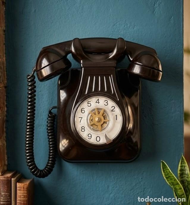 Tel&eacute;fonos: Tel&eacute;fono Telef&oacute;nica antiguo &ndash; Baquelita negra