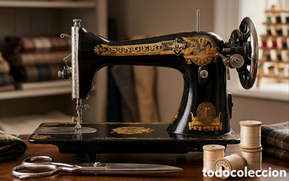 Antig&uuml;edades: Antigua m&aacute;quina de coser Singer