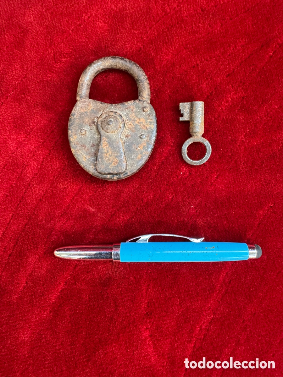 Antig&uuml;edades: Antiguo candado con llave. S. XIII !