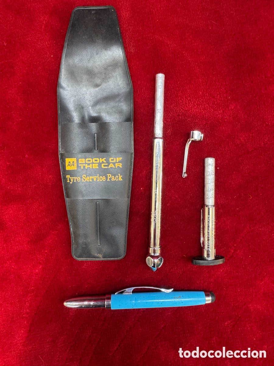 Antig&uuml;edades: Antiguo kit ingles de control de neumaticos!