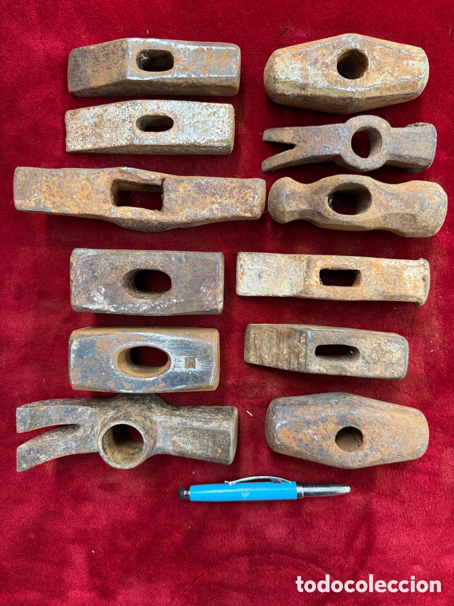 Antig&uuml;edades: Gran lote mas de 10 antiguos martillos. Varios tama&ntilde;os y formas!
