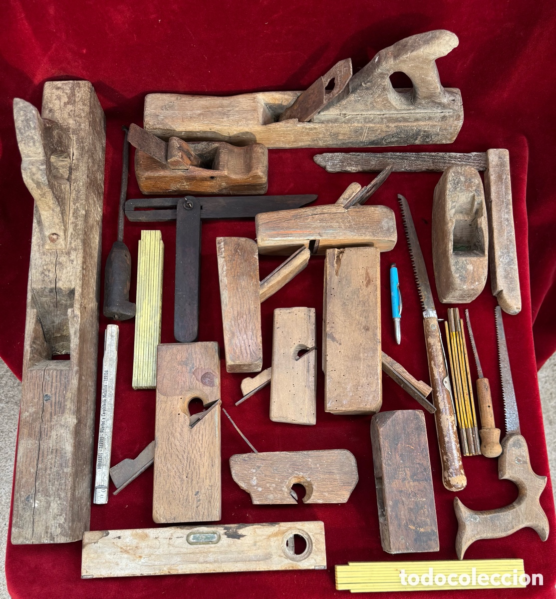 Antig&uuml;edades: Gran lote de antiguas herramientas de carpinteria!