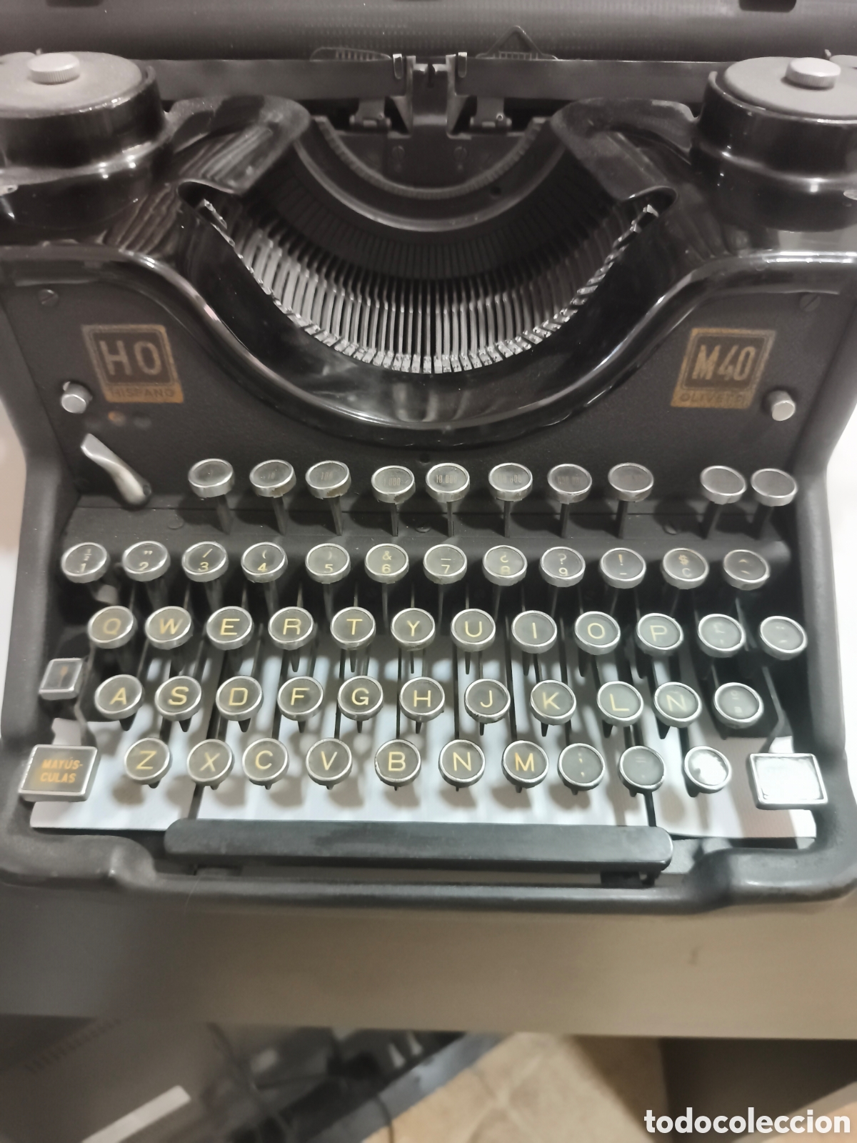 Antig&uuml;edades: Maquina de escribir hispano olivetti - Foto 2