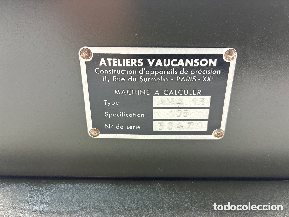 Antig&uuml;edades: M&aacute;quina de calcular Vaucanson. - Foto 7