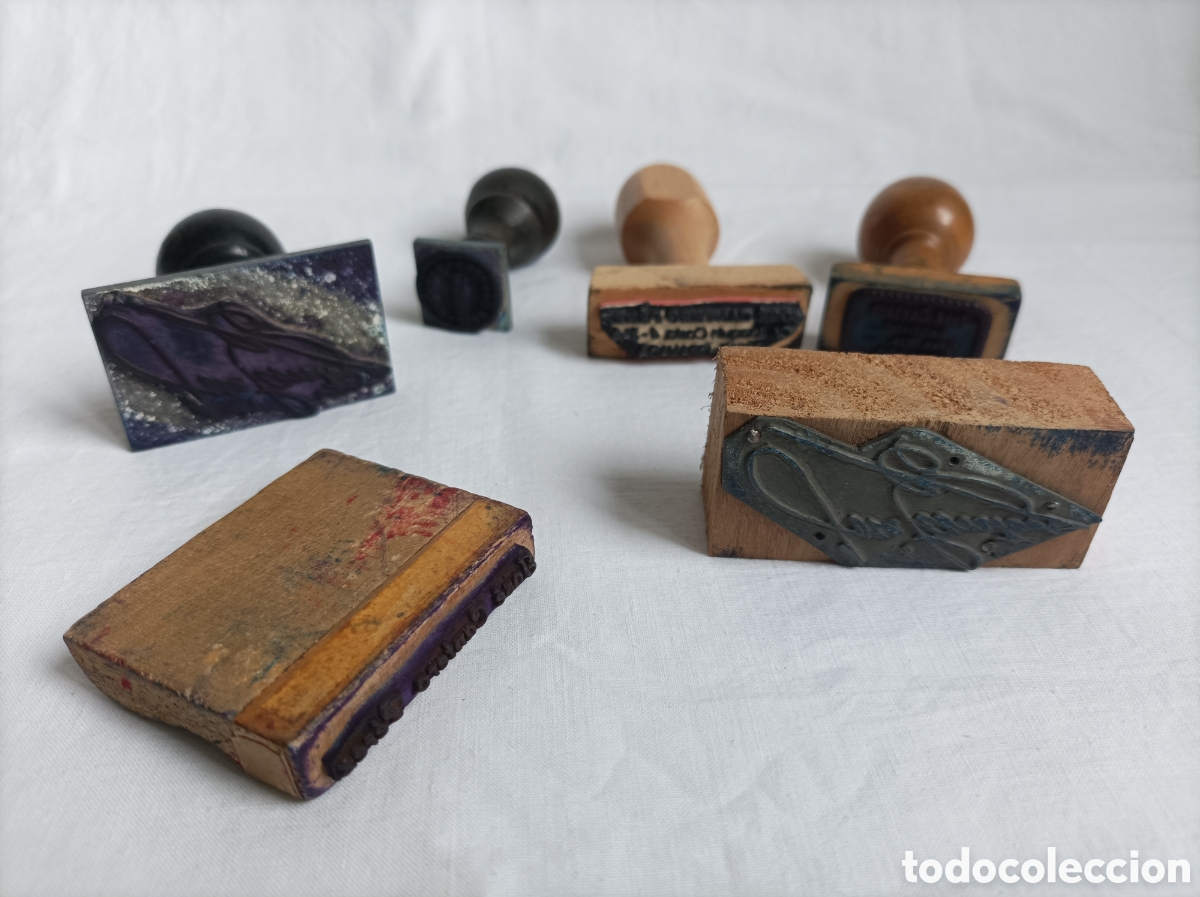 Antig&uuml;edades: GRANADA. ANDALUC&Iacute;A. Lote de 6 antiguos sellos tampones de abogado.