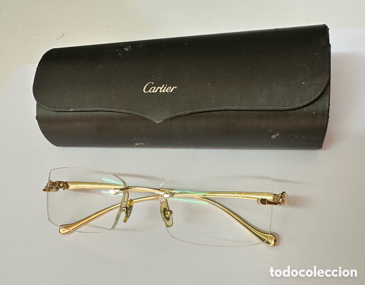 Antig&uuml;edades: Montura Gafas Cartier panth&egrave;re 125-16 Made In France Original