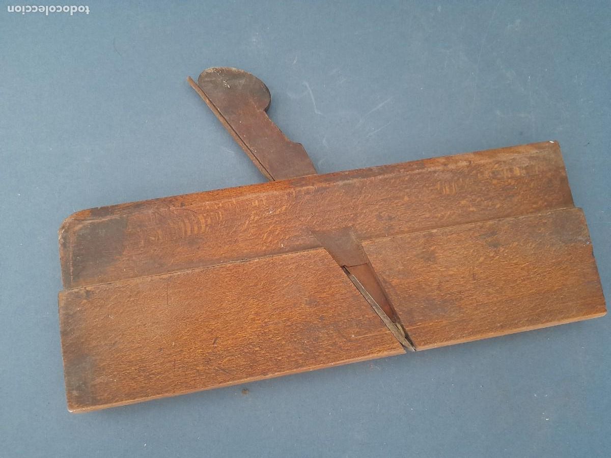 Antig&uuml;edades: garlopin de moldura, cepillo de carpintero,, corte concavo 1,2cm aprox, largo 24cm aprox