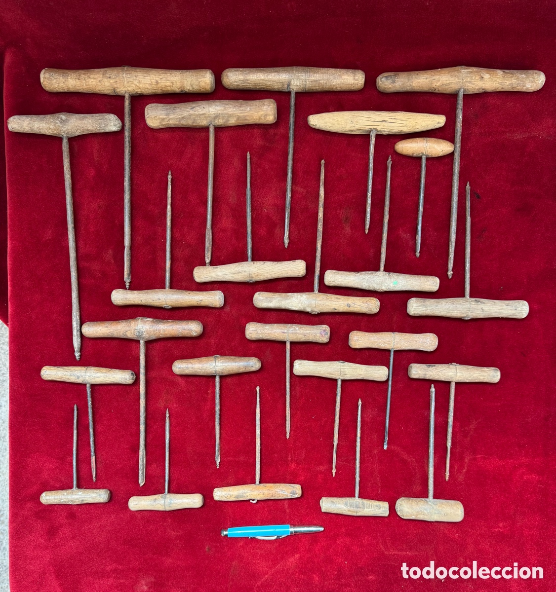 Antig&uuml;edades: Gran lote!+20 antiguas barrenas de diferentes tama&ntilde;os!