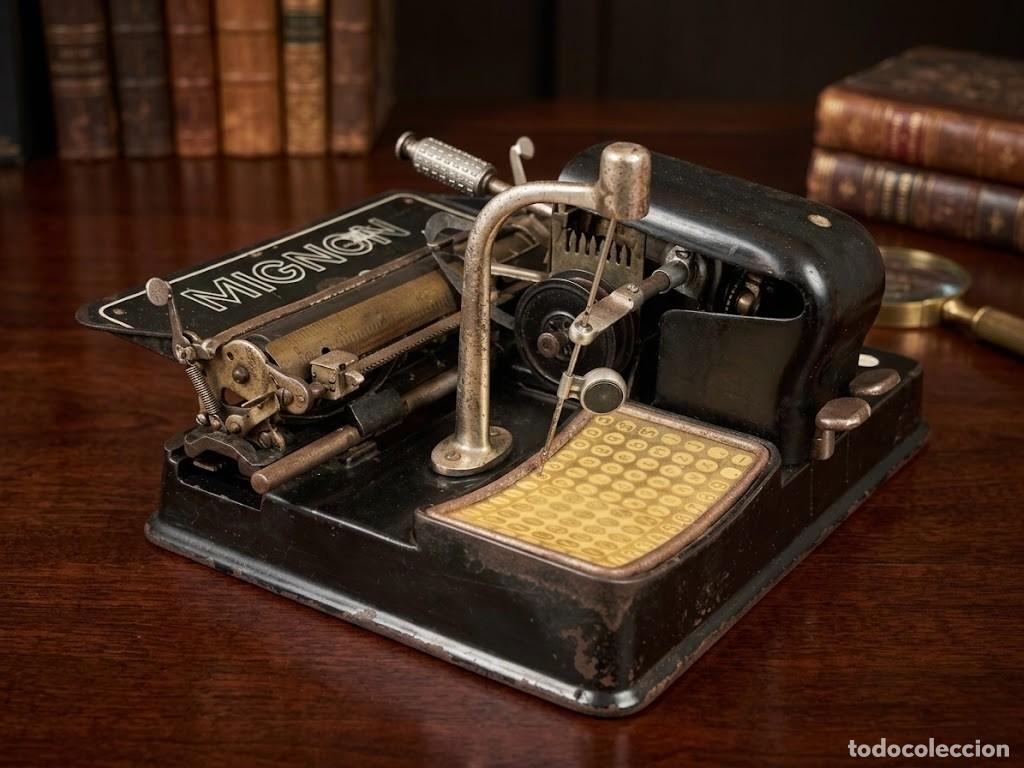 Antig&uuml;edades: Mignon AEG 1924 &ndash; M&aacute;quina de escribir por punz&oacute;n &ndash; Pieza de museo