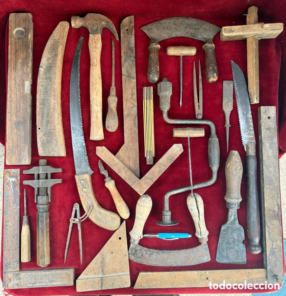 Antig&uuml;edades: Gran lote de herramientas antiguas de carpinteria!