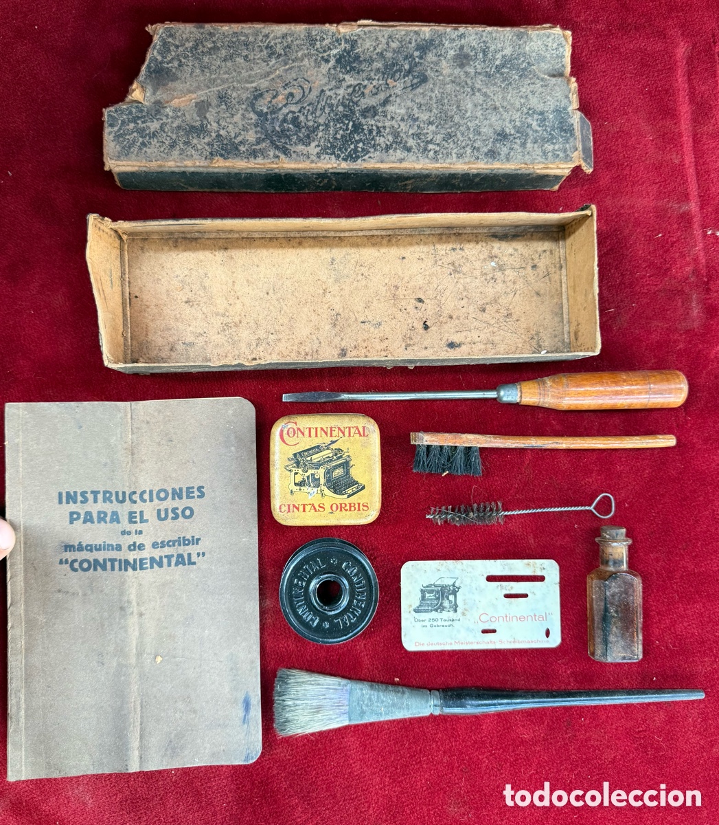 Antig&uuml;edades: Antigua caja en accesorios,Maquina escribir Continental!