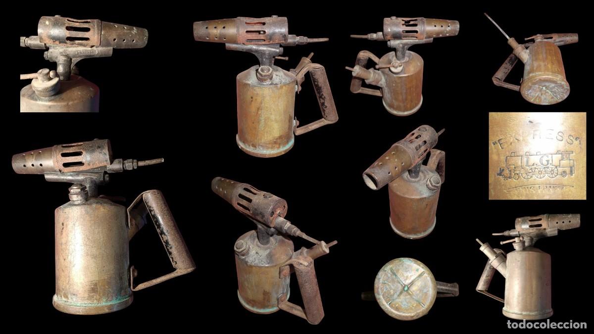 Antiques: SOPLETE GASOLINA EXPRESS L.G. UNIS FRANCE &middot; 1891 &middot; RAR&Iacute;SIMO
