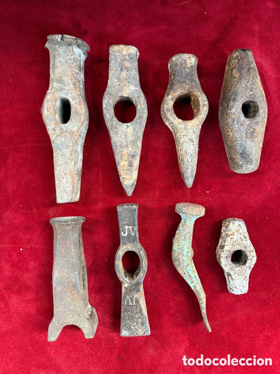 Antig&uuml;edades: Gran lote de martillos antiguos de forja!Siglo XIX-XX