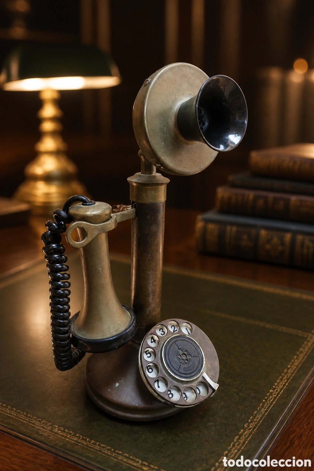 Tel&eacute;fonos: ANTIGUO TEL&Eacute;FONO DISE&Ntilde;O CANDELABRO , DIAL GIRATORIO.
