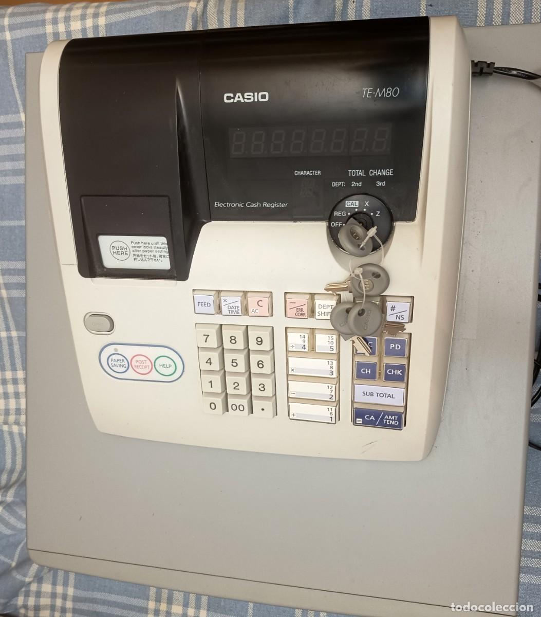 Antig&uuml;edades: CAJA REGISTRADORA CASIO TE-M80, EXC++ - Foto 1
