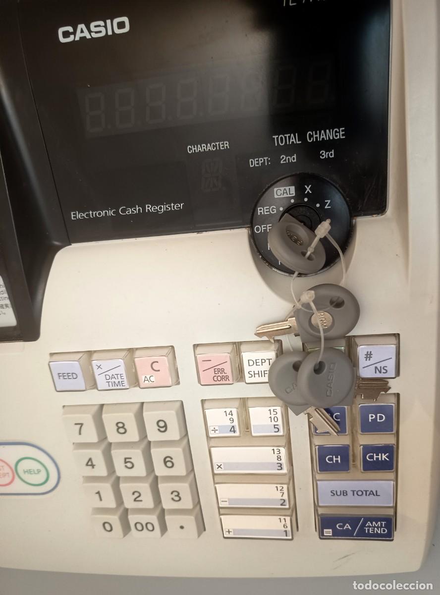 Antig&uuml;edades: CAJA REGISTRADORA CASIO TE-M80, EXC++ - Foto 2