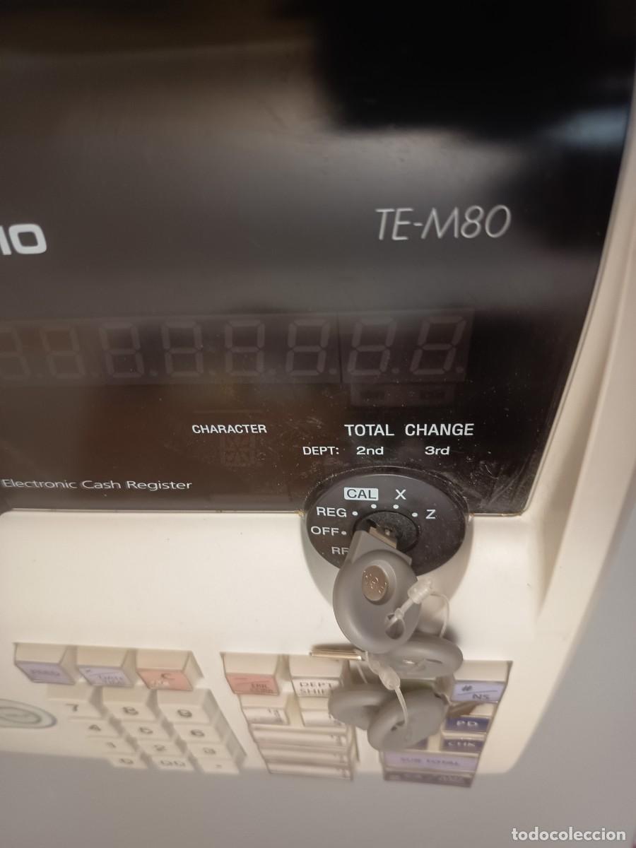 Antig&uuml;edades: CAJA REGISTRADORA CASIO TE-M80, EXC++ - Foto 3