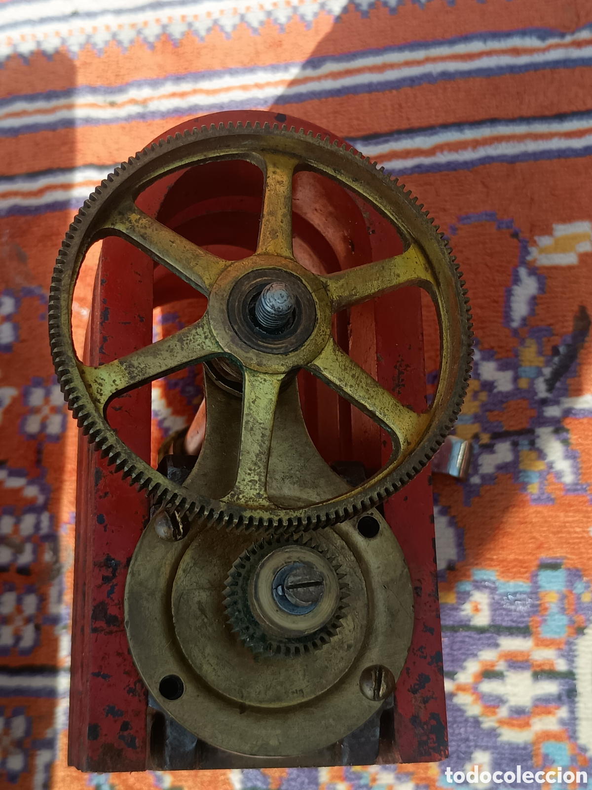 Antig&uuml;edades: Timbre campana alarma madera - Foto 2