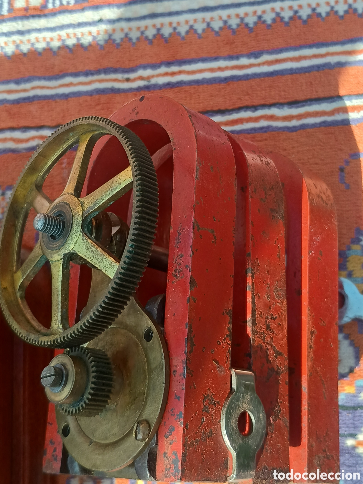 Antig&uuml;edades: Timbre campana alarma madera - Foto 3