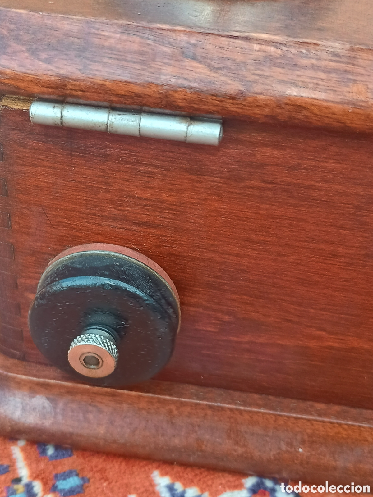 Antig&uuml;edades: Timbre campana alarma madera - Foto 7