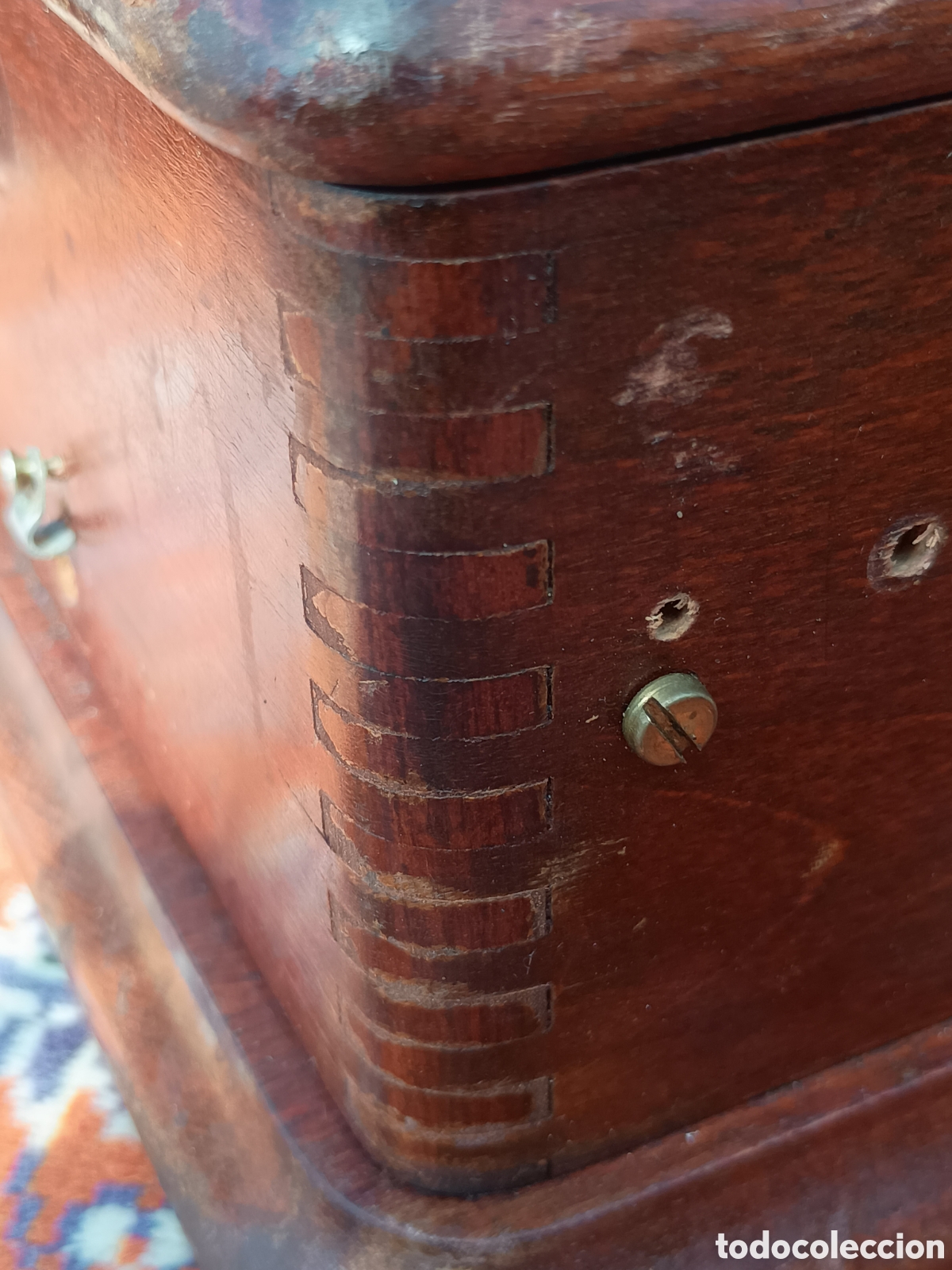 Antig&uuml;edades: Timbre campana alarma madera - Foto 9