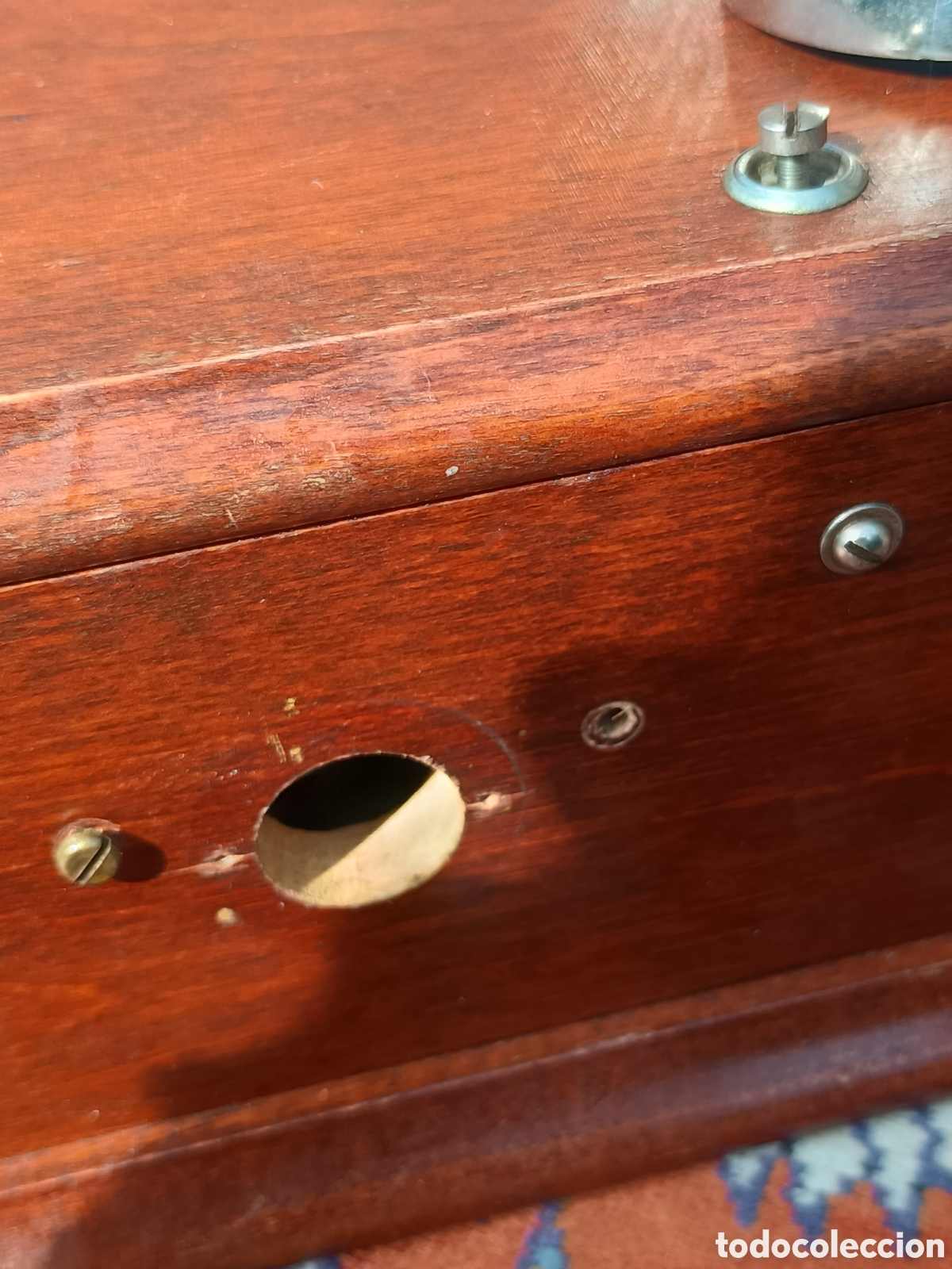 Antig&uuml;edades: Timbre campana alarma madera - Foto 10