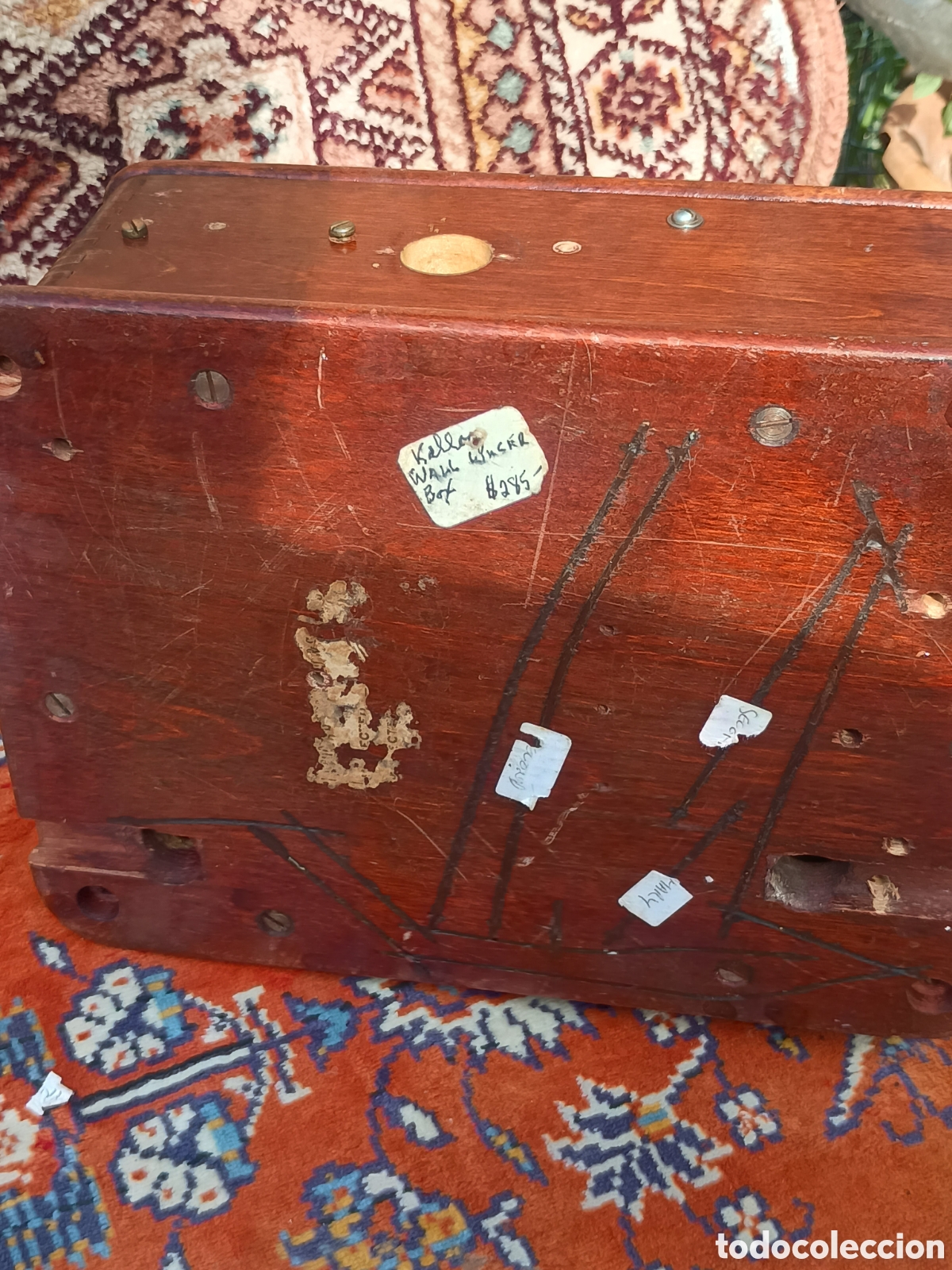 Antig&uuml;edades: Timbre campana alarma madera - Foto 12