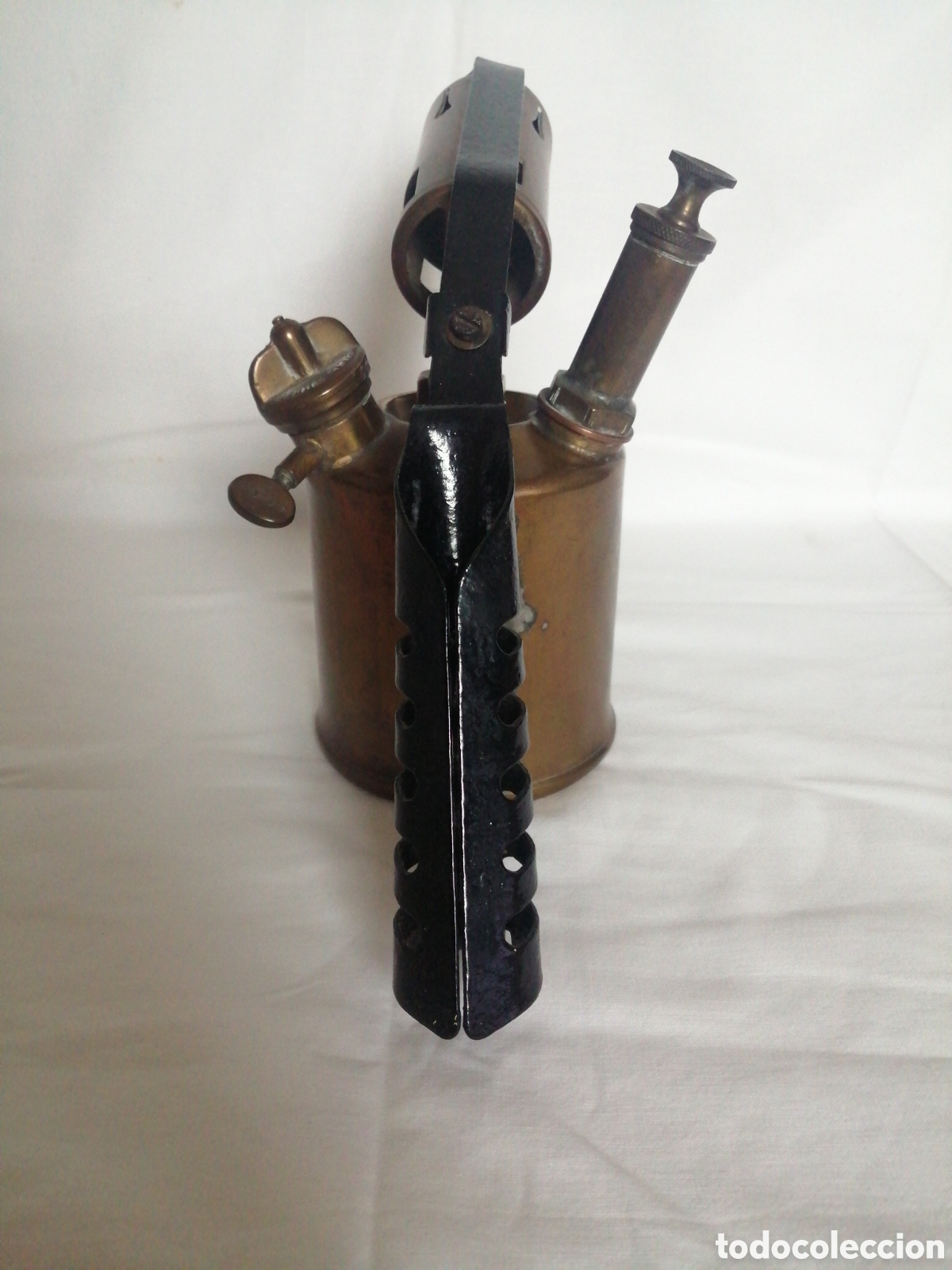 Antig&uuml;edades: Antiguo soplete de lat&oacute;n. - Foto 4