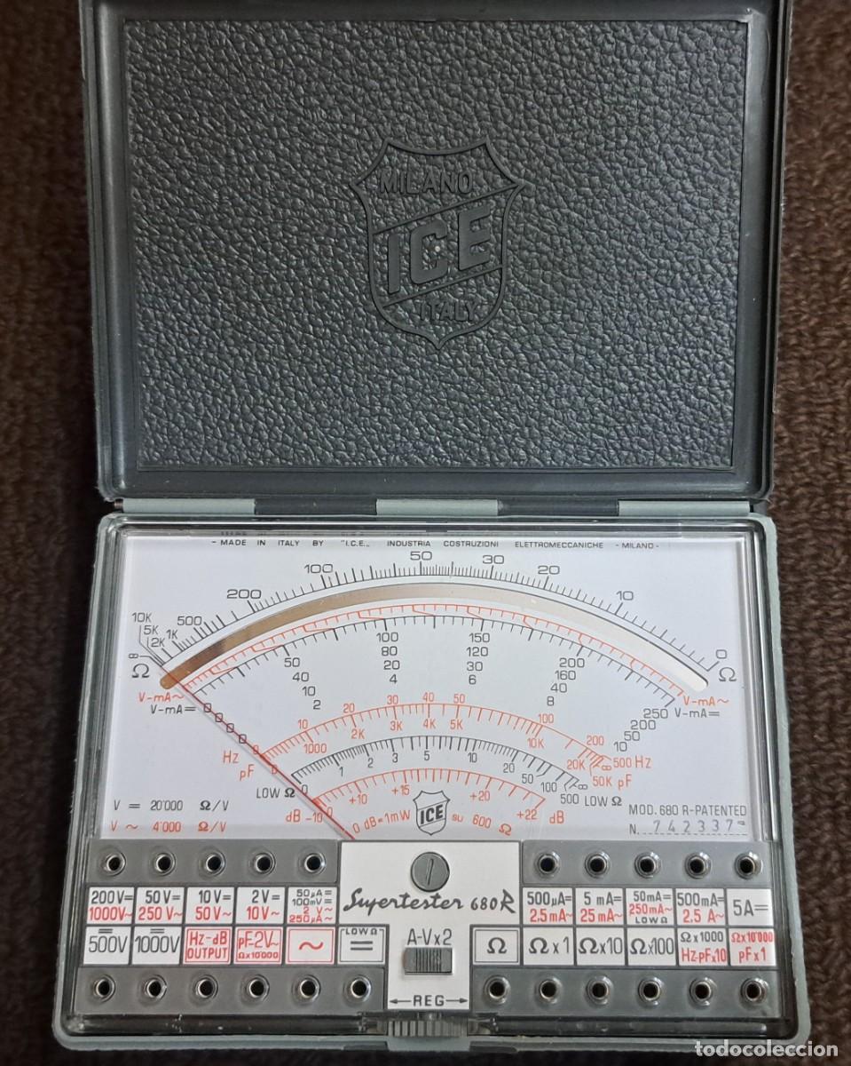 Antig&uuml;edades: ICE Milano Supertester 680R &ndash; Mult&iacute;metro anal&oacute;gico vintage &ndash; Completo con caja y documentaci&oacute;n