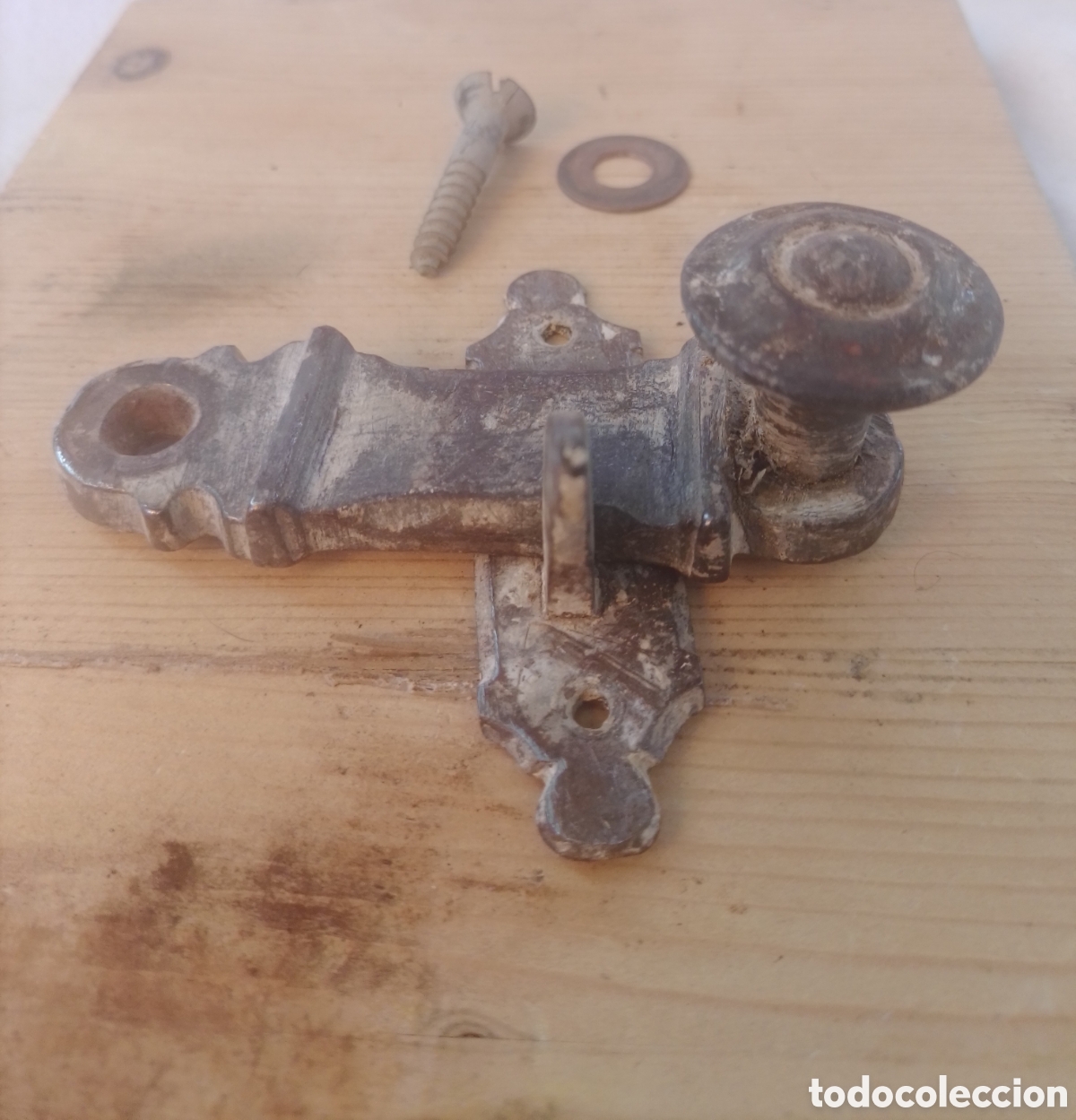 Antig&uuml;edades: Antigua aldaba o cierre de forja. - Foto 2