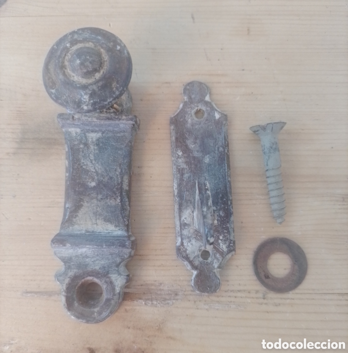 Antig&uuml;edades: Antigua aldaba o cierre de forja. - Foto 4
