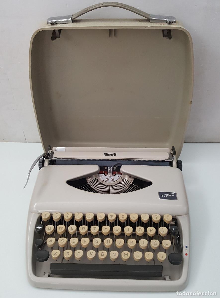Antig&uuml;edades: MAQUINA DE ESCRIBIR PORT&Aacute;TIL TRIUMPH TIPPA, FUNCIONA.