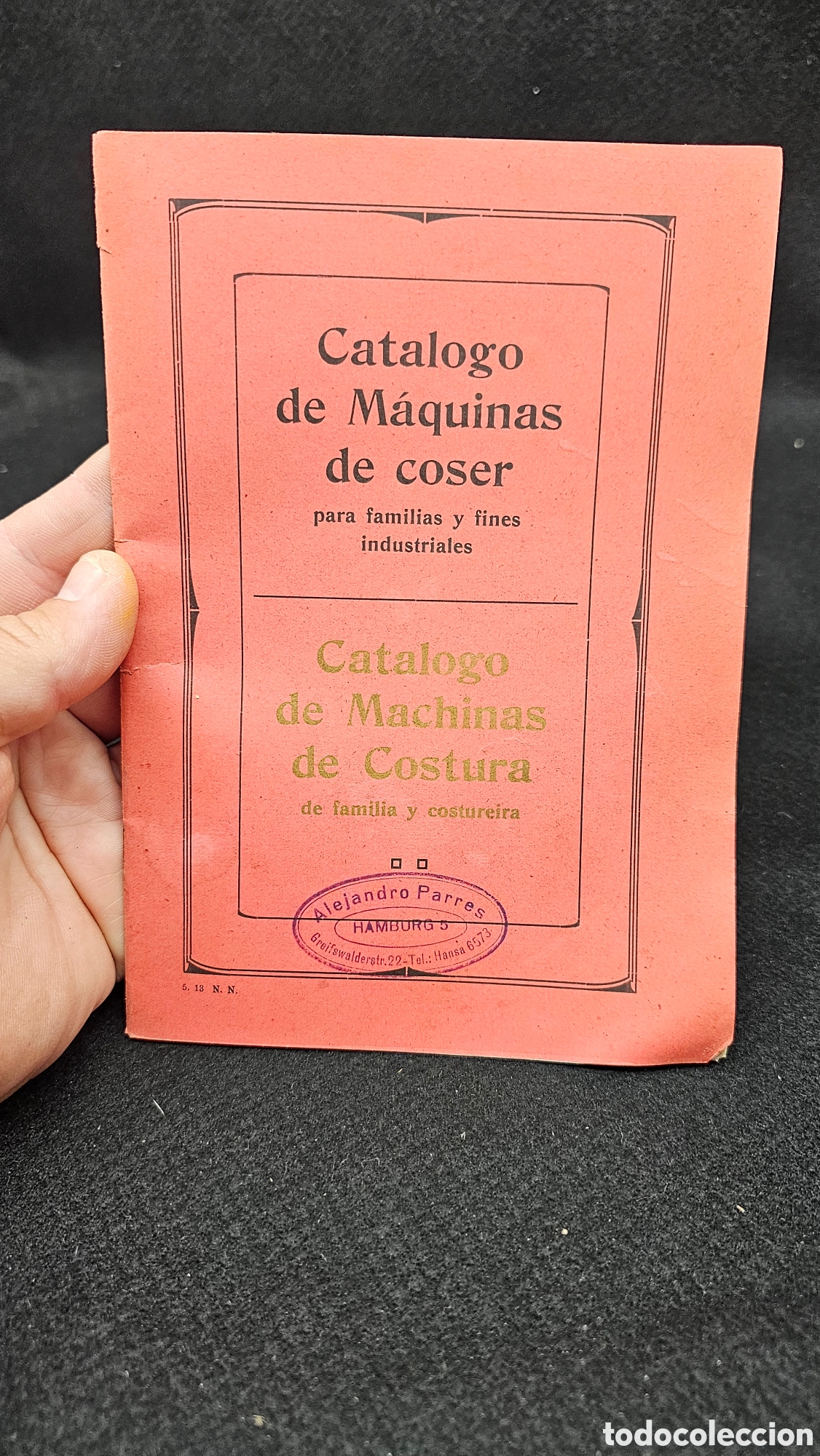 Antig&uuml;edades: Antiguo cat&aacute;logo de maquinas de coser