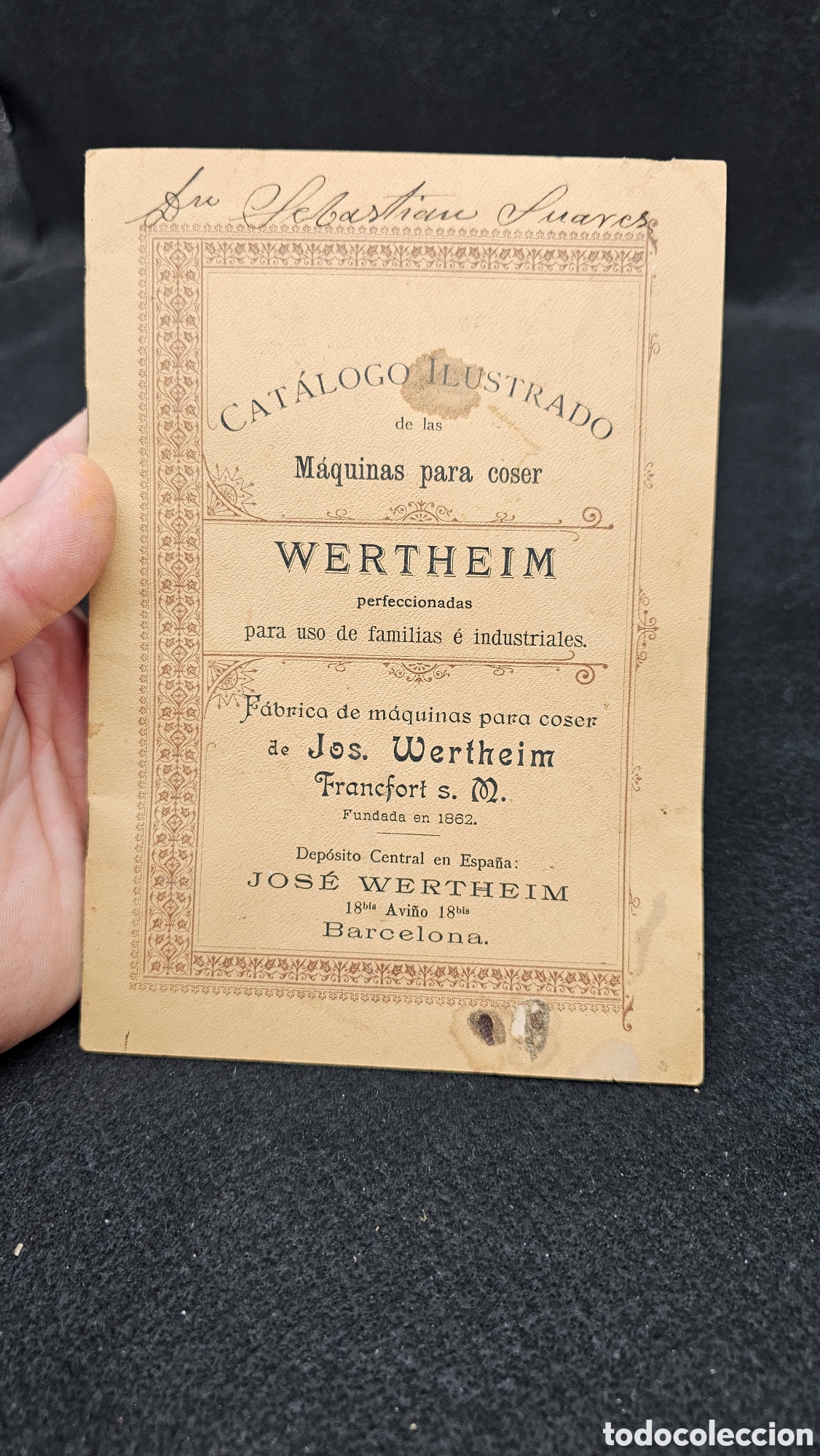 Antig&uuml;edades: Antiguo cat&aacute;logo de maquinas de coser WERTHEIM