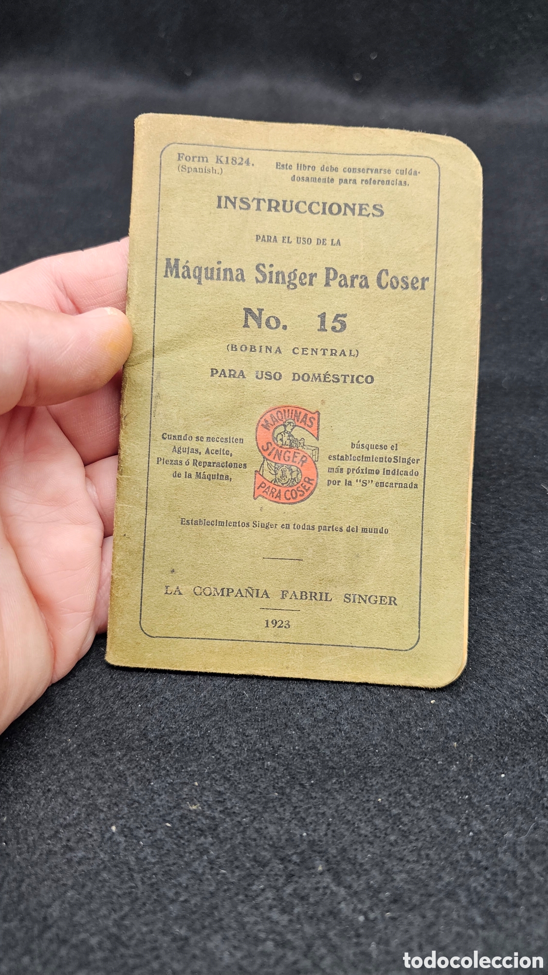 Antiques: Instrucciones de maquinas de coser Singer 1923