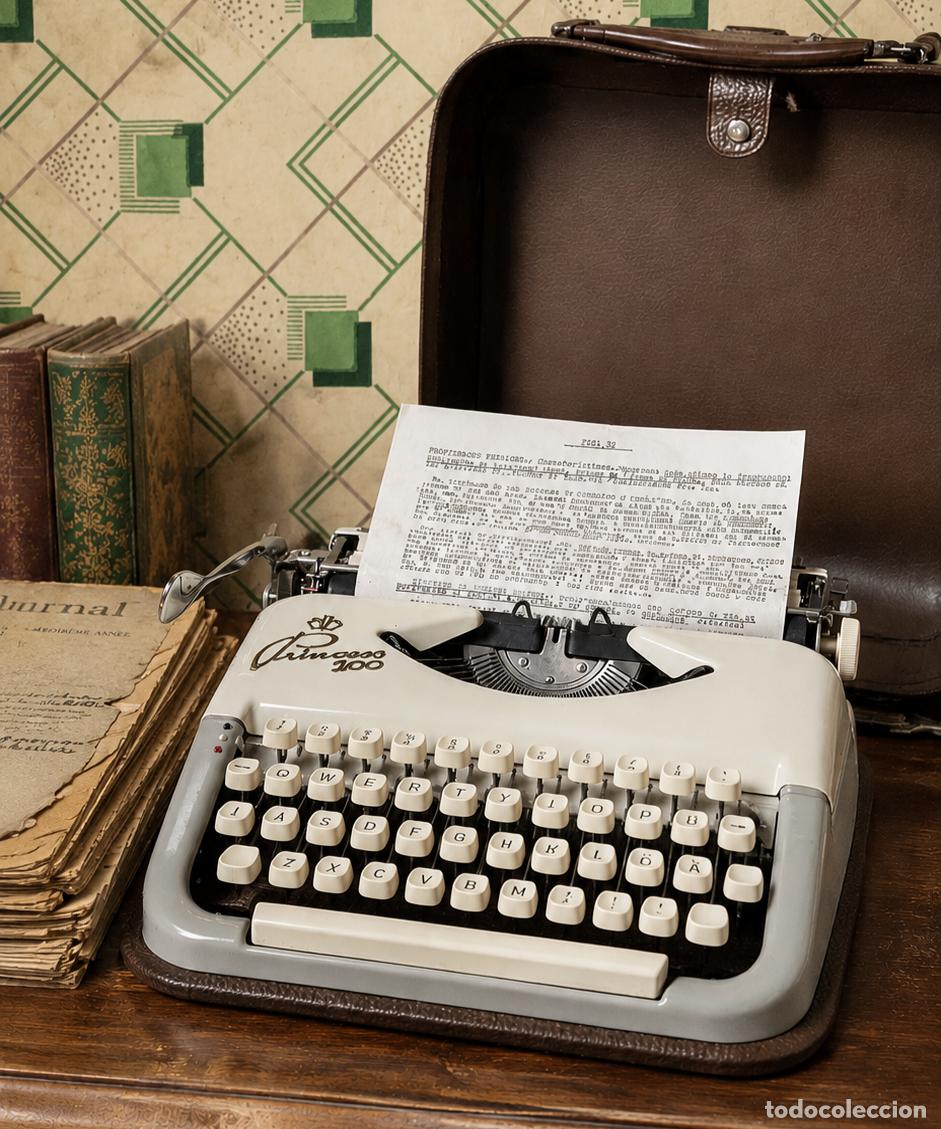 Antig&uuml;edades: Maquina de escribir Princess a&ntilde;os 60.