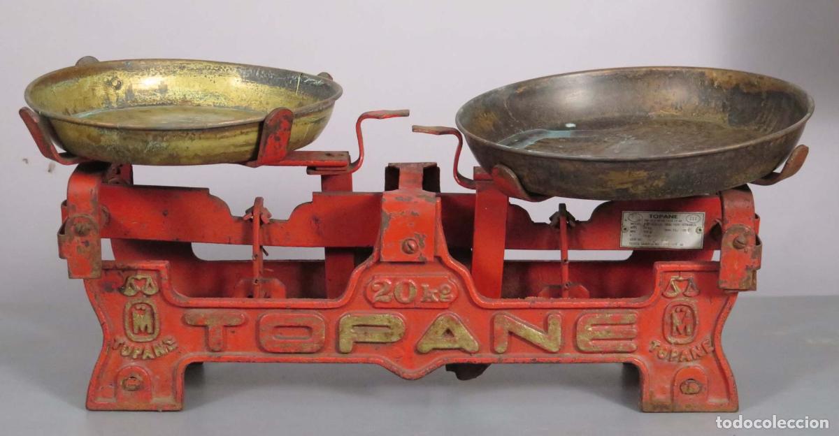 Antig&uuml;edades: BALANZA. TOPANE. 20KG. HIERRO FUNDIDO