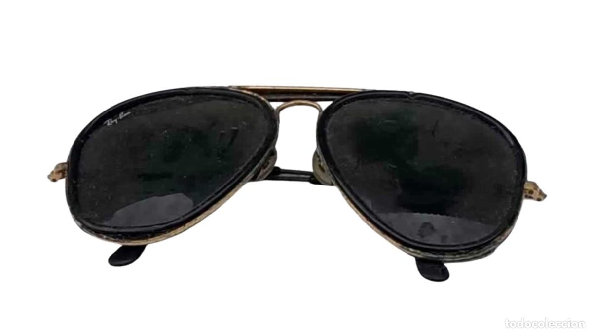 Oggetti Antichi: GAFAS DE SOL RAY-BAN AVIATOR - BAUSCH & LOMB - MADE IN USA - MONTURA CHAPADA EN ORO A&Ntilde;OS - 1970-80