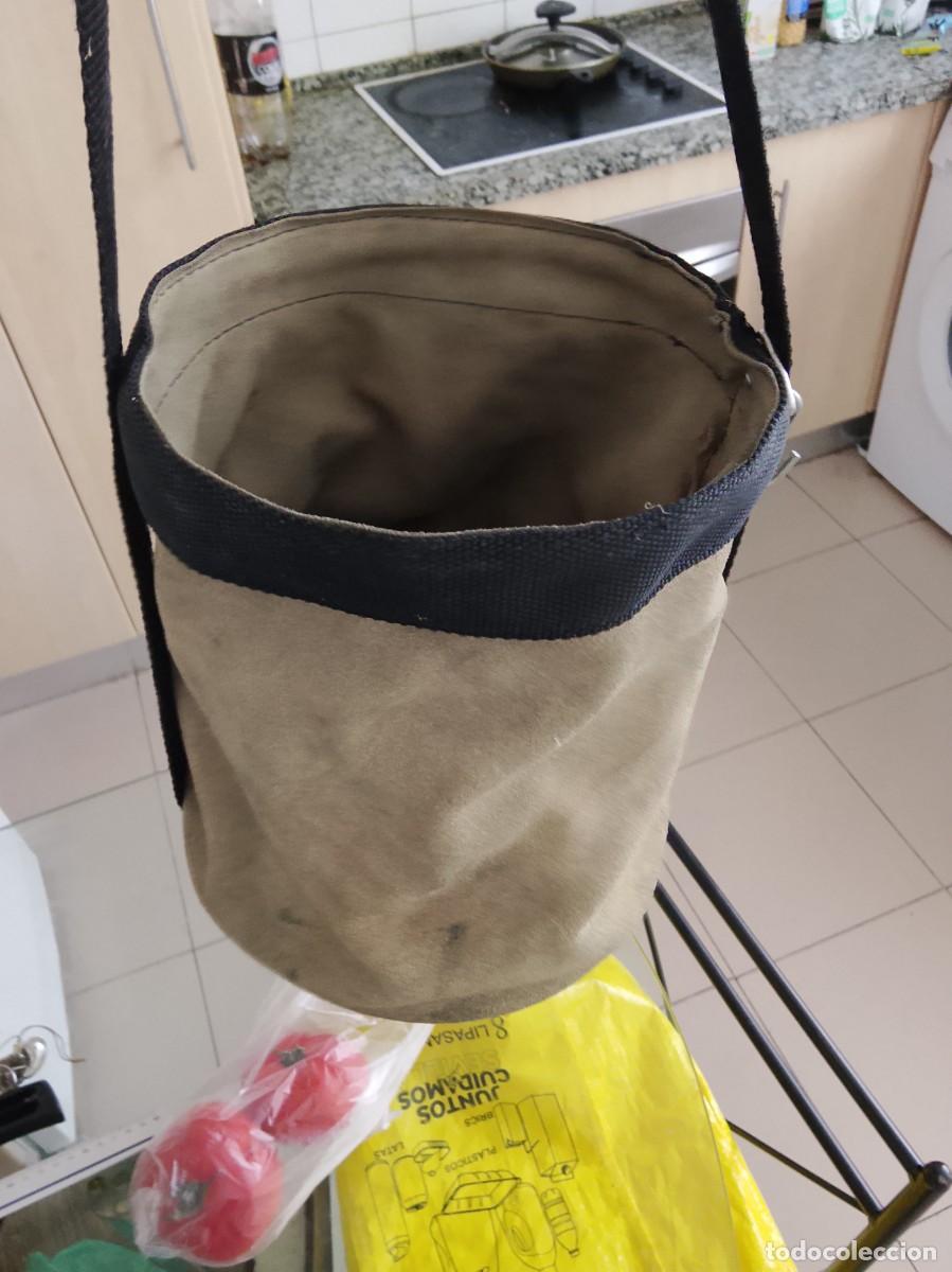 Antig&uuml;edades: bolsa de herramientas de cuer de alta resistencia, utilizado por linieros, electricistas,...