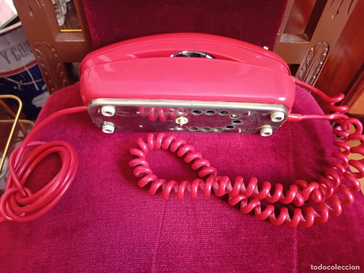Tel&eacute;fonos: Tel&eacute;fono g&oacute;ndola rojo d&eacute;cada de los 70/80 - Foto 4