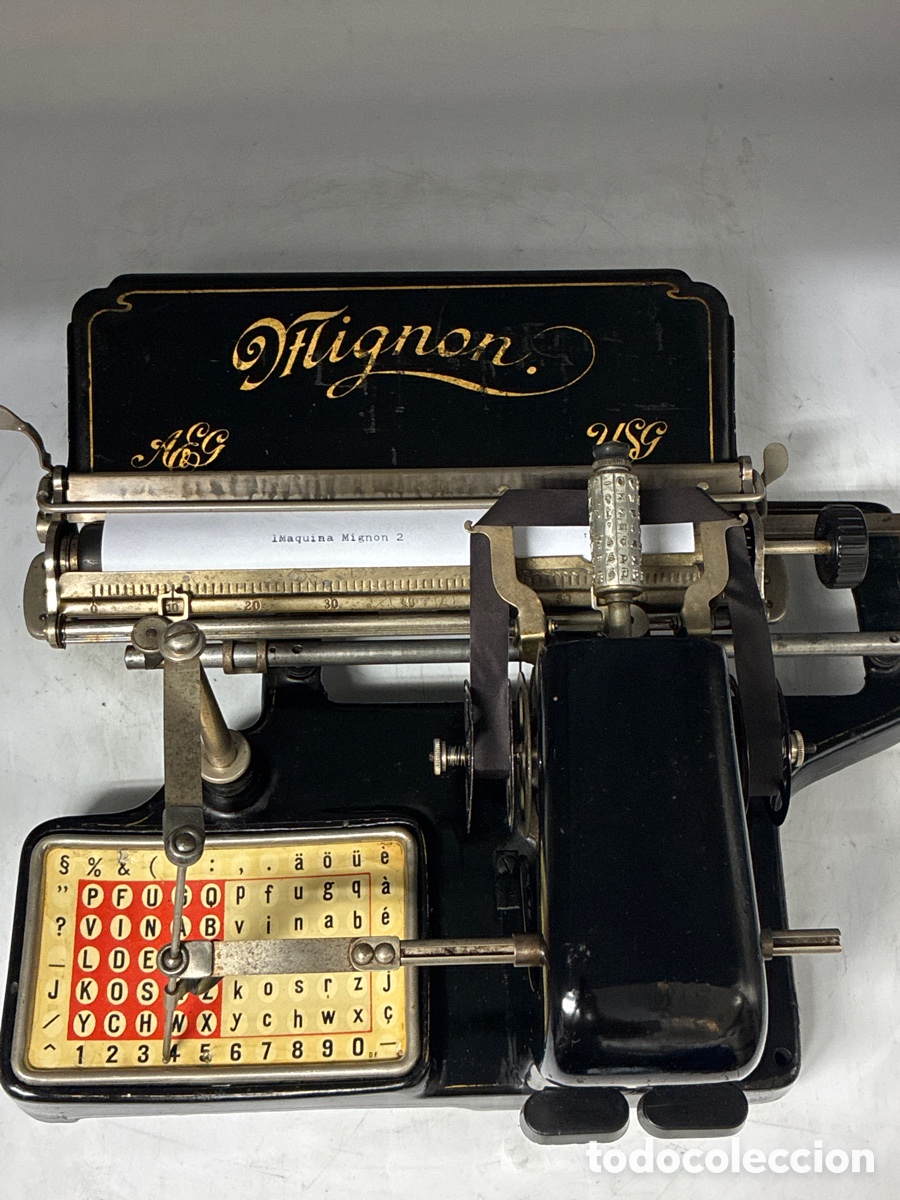 Antig&uuml;edades: M&aacute;quina de Escribir MIGNON n&uacute;mero 2. - Foto 2