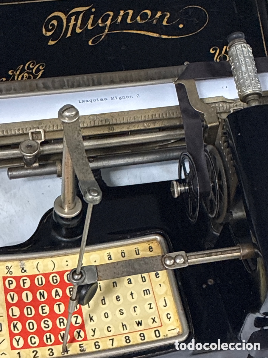 Antig&uuml;edades: M&aacute;quina de Escribir MIGNON n&uacute;mero 2. - Foto 8