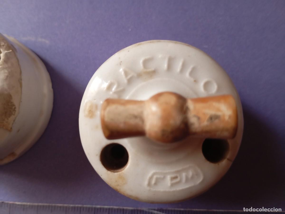 Antig&uuml;edades: dos antiguos interruptores de porcelana - Foto 5