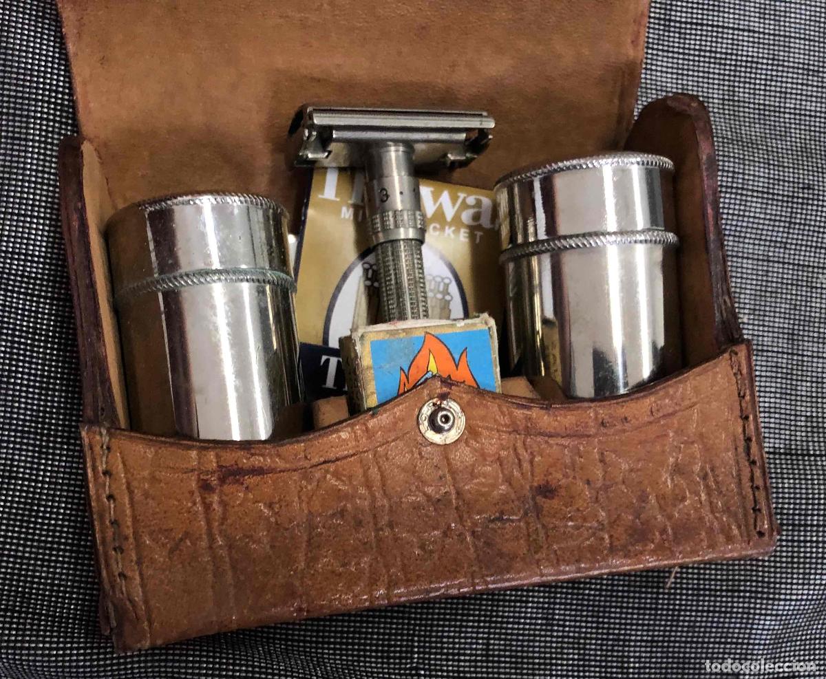 Antig&uuml;edades: SET DE VIAJE BARBERIA AFEITAR GILLETTE. COMPLETO EN ESTUCHE ORIGINAL
