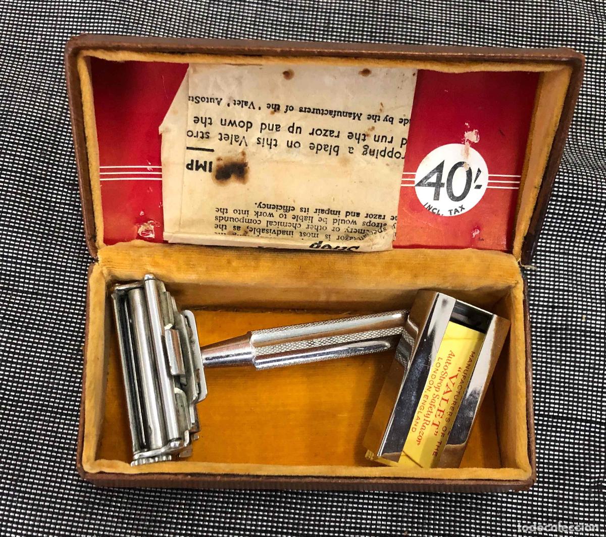 Antig&uuml;edades: SET DE VIAJE VALET AUTOSTROP SAFETY RAZOR. BRITISH MADE. CUCHILLA Y MAQUINILLA