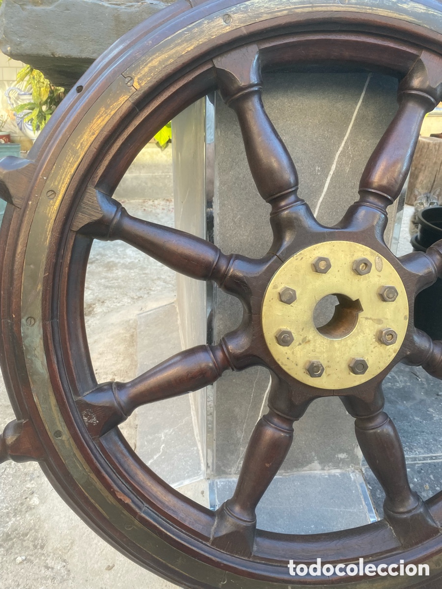 Antig&uuml;edades: Rueda de timon antigua - Foto 2